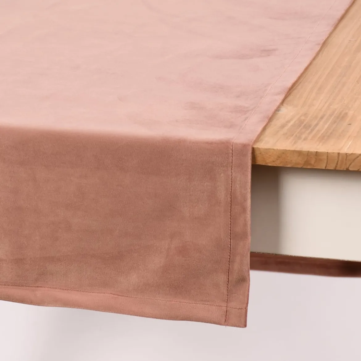 Magma Tischläufer Samt uni altrosa 40x145cm