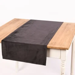 Magma Tischläufer Samt uni anthrazit 40x145cm