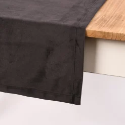 Magma Tischläufer Samt uni anthrazit 40x145cm