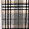 Mantelstoff Jacquard gebürstet Karos grau 145 cm breit
