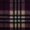 Mantelstoff Jacquard gebürstet Karos lila weiß schwarz 145 cm breit