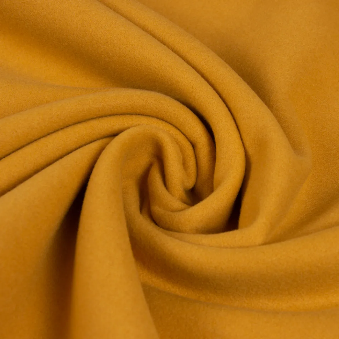 Mantelstoff Softcoat uni dunkel ocker gelb 1,50m Breite
