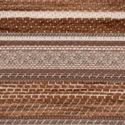 Möbelstoff Bezugsstoff Chenille KRUMBACH Streifen braun beige 140cm Breite