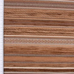Möbelstoff Bezugsstoff Chenille KRUMBACH Streifen braun beige 140cm Breite