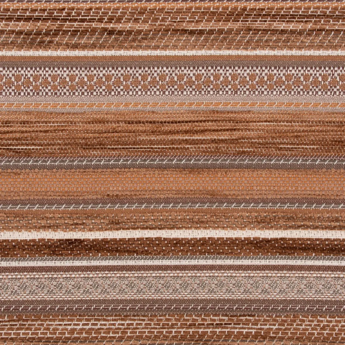 Möbelstoff Bezugsstoff Chenille KRUMBACH Streifen braun beige 140cm Breite