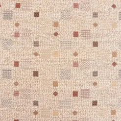 Möbelstoff Bezugsstoff Chenille WALSUM Kästchen braun beige 140cm Breite