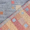 Möbelstoff Bezugsstoff Chenille WALSUM Kästchen blau 140cm Breite