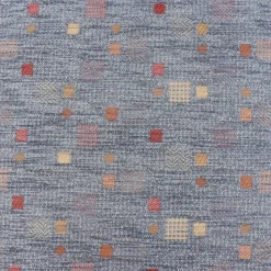 Möbelstoff Bezugsstoff Chenille WALSUM Kästchen blau 140cm Breite