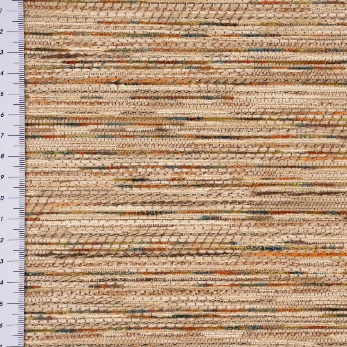 Möbelstoff Bezugsstoff GERLOS Streifen Chenille beige bunt 140cm