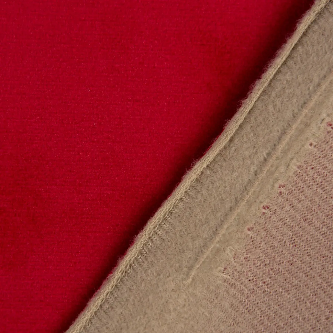 Möbelstoff Polsterstoff Bezugstoff Samtstoff Samt rot 1,40m breit