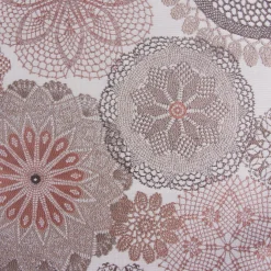 Möbelstoff Polsterstoff Dekostoff Doily Mandala Blumen terracotta 1,40m Breite