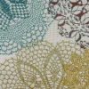 Möbelstoff Polsterstoff Dekostoff Doily Mandala Blumen terra petrol 1,40m Breite