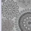 Möbelstoff Polsterstoff Dekostoff Doily Mandala Blumen grau 1,40m Breite