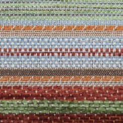 Möbelstoff Polsterstoff KRUMBACH Streifen blau grün rot orange 140cm Stoffbreite