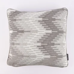 Möbelstoff Polsterstoff OLIMPIA Zickzack Chevron grau 1,40m Breite