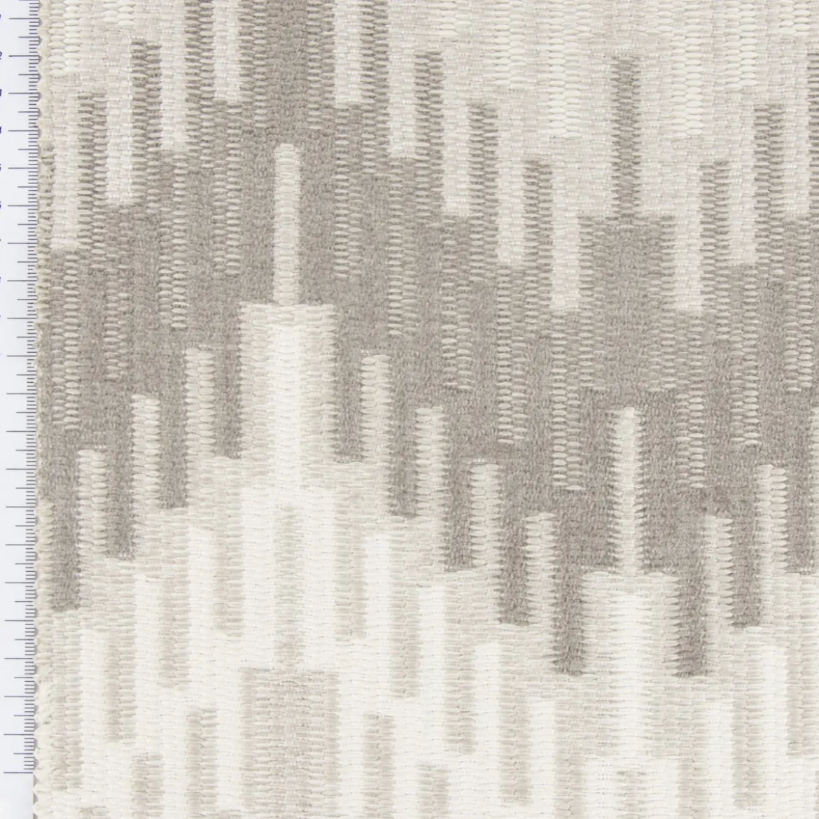Möbelstoff Polsterstoff OLIMPIA Zickzack Chevron grau 1,40m Breite