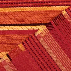 Möbelstoff Polsterstoff WALACHEI Streifen rot terrakotta 1,40m Breite