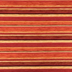 Möbelstoff Polsterstoff WALACHEI Streifen rot terrakotta 1,40m Breite