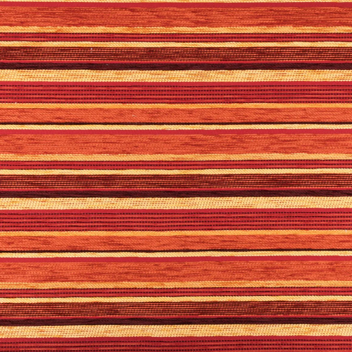 Möbelstoff Polsterstoff WALACHEI Streifen rot terrakotta 1,40m Breite