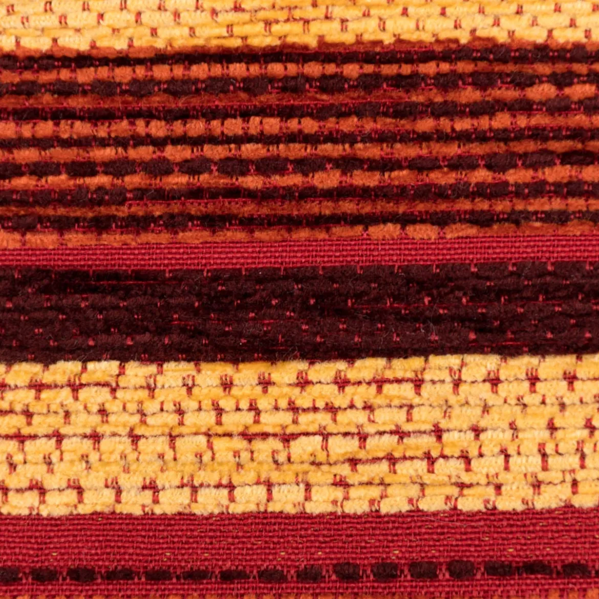 Möbelstoff Polsterstoff WALACHEI Streifen rot terrakotta 1,40m Breite