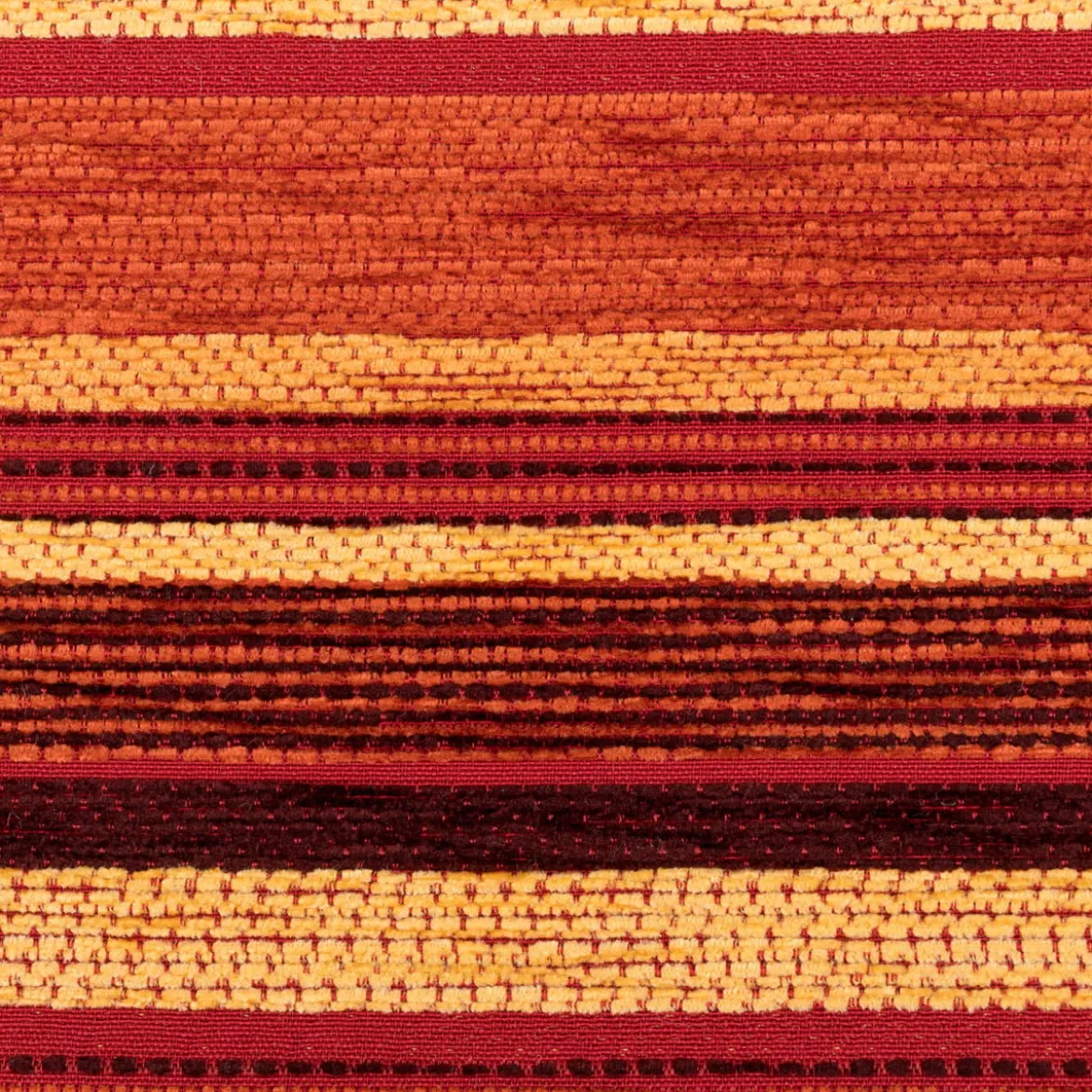 Möbelstoff Polsterstoff WALACHEI Streifen rot terrakotta 1,40m Breite