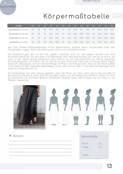Meine Herzenswelt Damen Schnittmuster Rock Tellerrock Valencia Papierschnittmuster Gr. 32-58