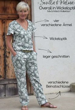 Meine Herzenswelt Damen Schnittmuster Overall Sevilla & Palma Papierschnittmuster Gr. 32-54