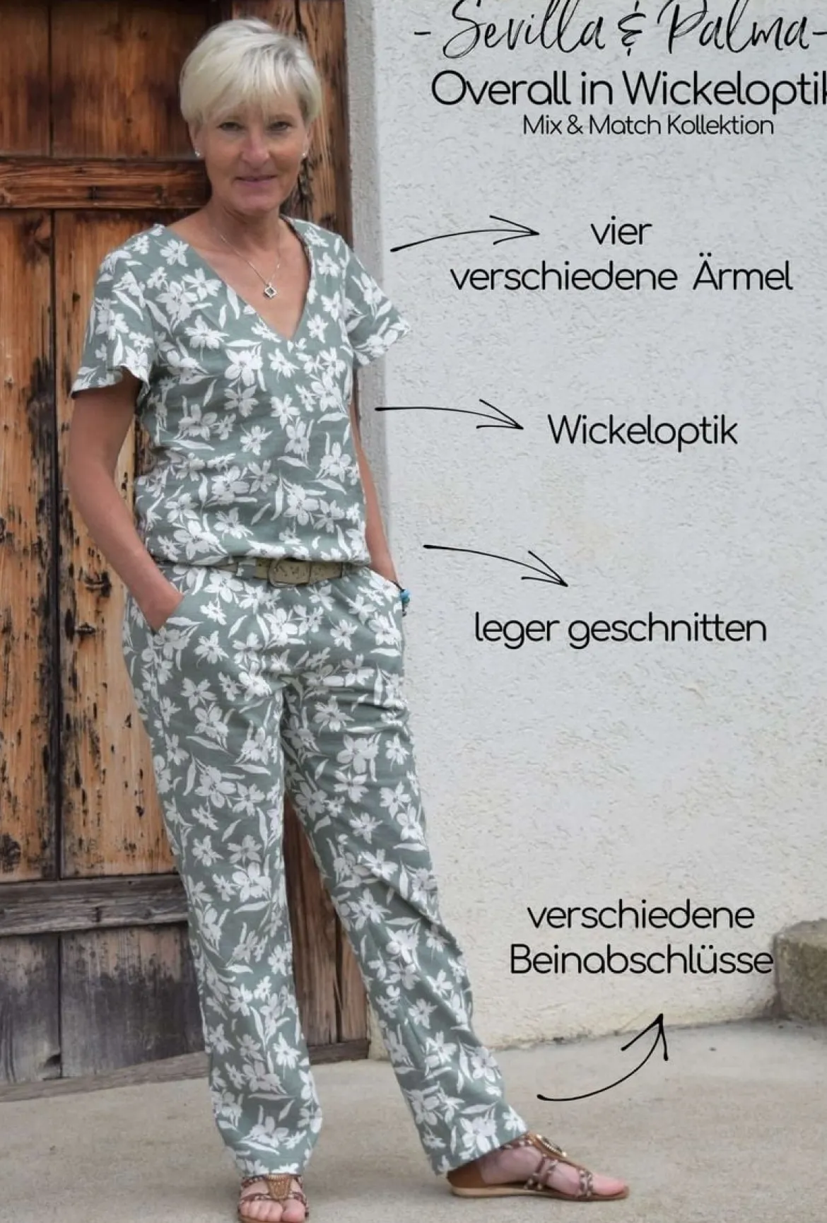 Meine Herzenswelt Damen Schnittmuster Overall Sevilla & Palma Papierschnittmuster Gr. 32-54