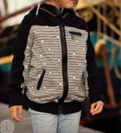 Meine Herzenswelt Kinder Schnittmuster Sweatjacke dein Paco Papierschnittmuster Gr. 74-176