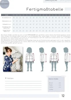 Meine Herzenswelt Kinder Schnittmuster Sweatjacke dein Paco Papierschnittmuster Gr. 74-176