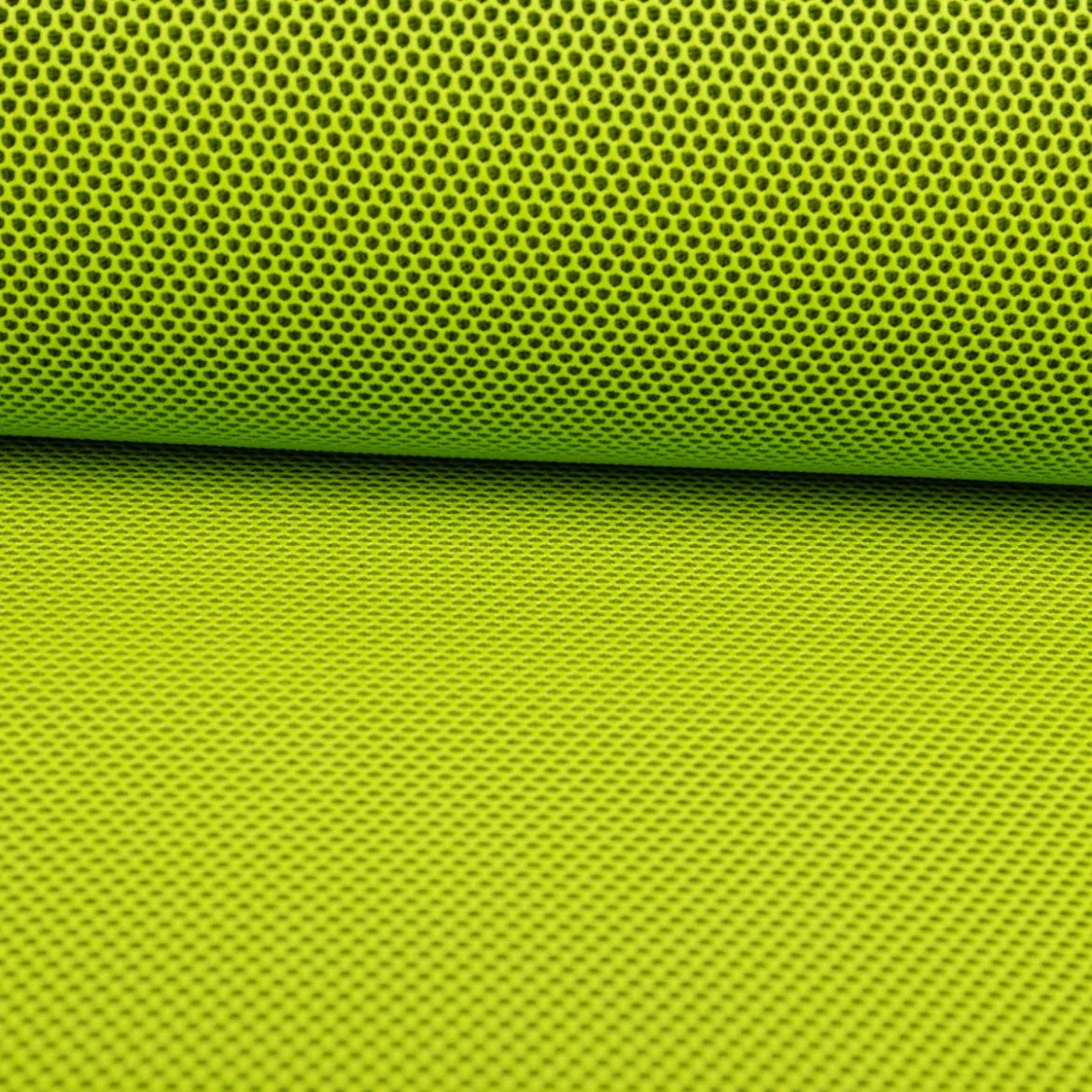 Mesh Stoff 3D Wabenstruktur Martindale 30.000 limegrün schwarz 150cm Stoffbreite