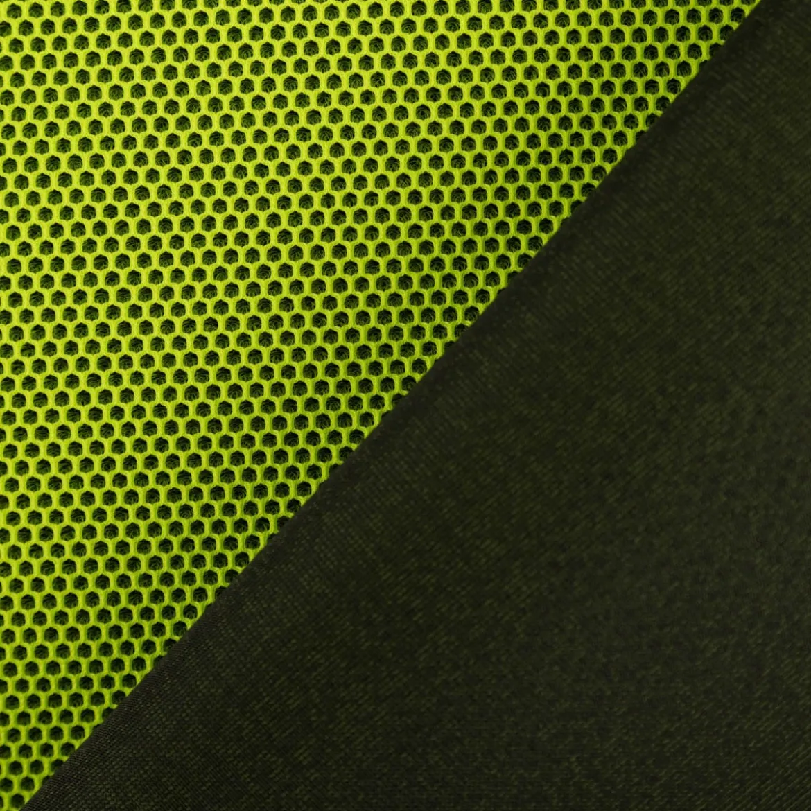 Mesh Stoff 3D Wabenstruktur Martindale 30.000 limegrün schwarz 150cm Stoffbreite