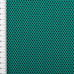 Mesh Stoff 3D Wabenstruktur Martindale 30.000 aqua schwarz 150cm Stoffbreite