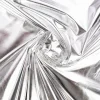Metallic-Stoff Foliendruck mit Stretch silberfarbig 1,5m Breite
