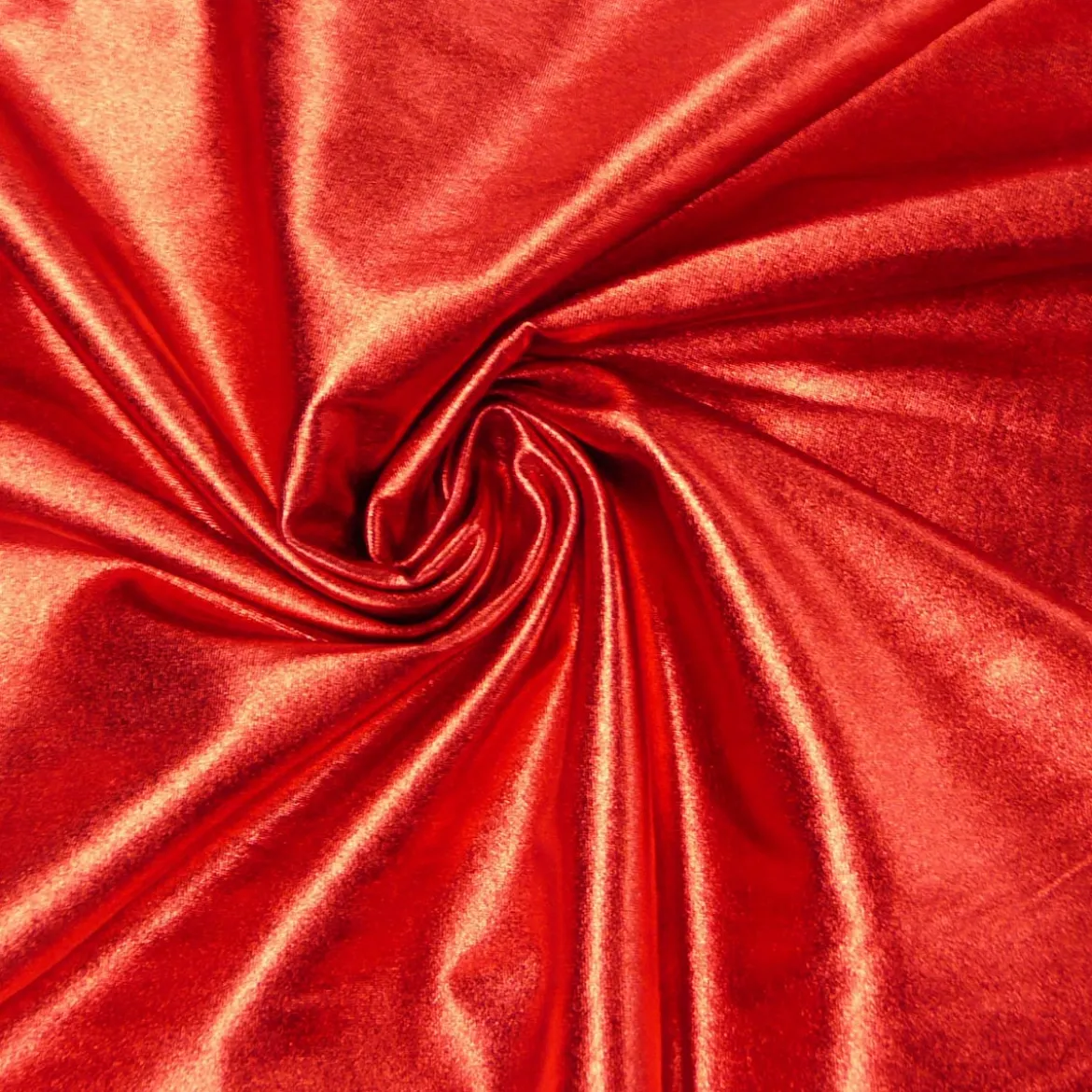 Metallic-Stoff Foliendruck mit Stretch rot 1,5m Breite