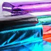 Metallic-Stoff Foliendruck mit Stretch schwarz 1,5m Breite