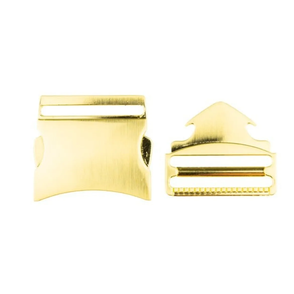 Metall-Steckverschluss Gurtverschluss Buckle Steckschnalle goldfarbig 40mm