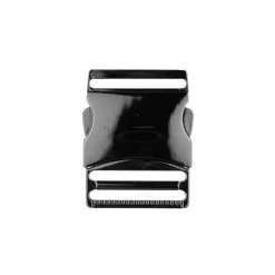Metall-Steckverschluss Gurtverschluss Buckle Steckschnalle anthrazit glänzend 40mm