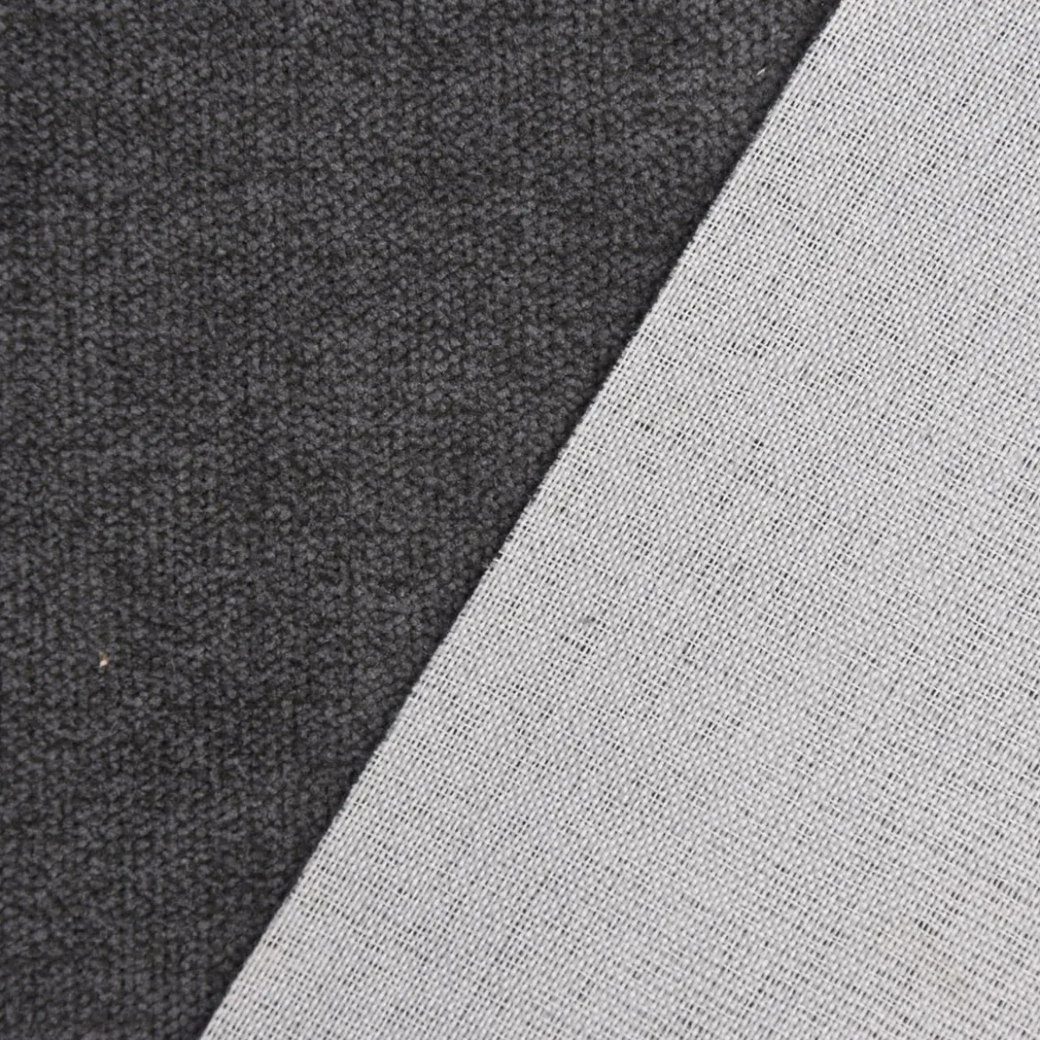 Microfaser Polsterstoff Möbelstoff Matras uni meliert anthrazit 1,40m Breite
