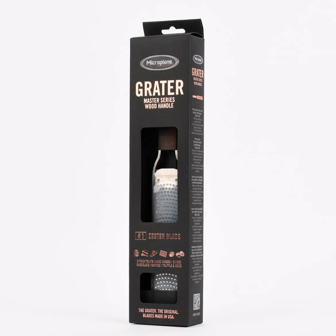 Microplane Master Series Zester Reibe fein mit Walnussholzgriff 31x3,9cm