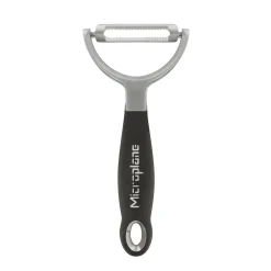 Microplane Profi Y-Schäler mit gezahnter Doppelklinge schwarz 15,5cm