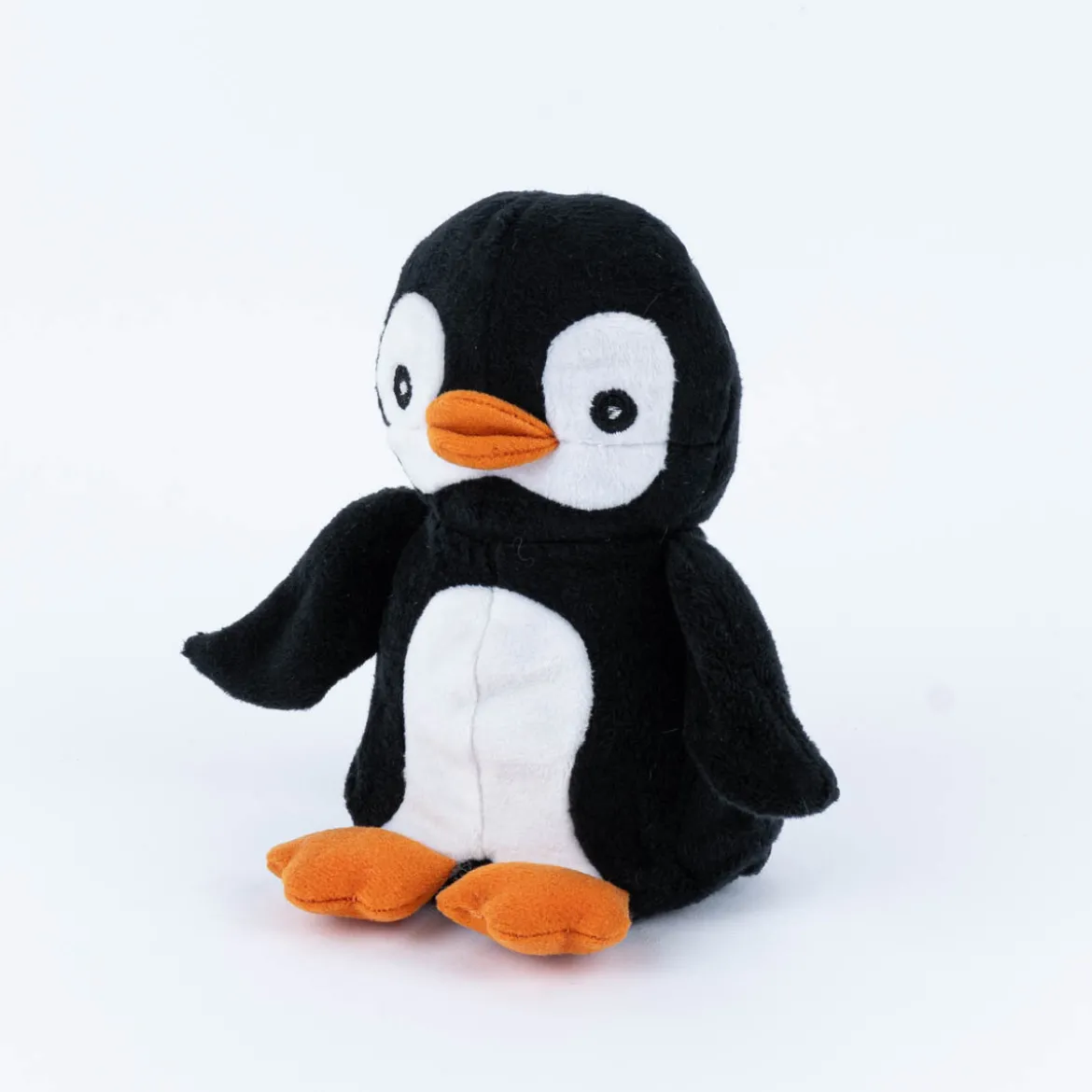 Midi Wärmetier Pinguin schwarz weiß orange mit 100% Hirse Füllung von Habibi Plush