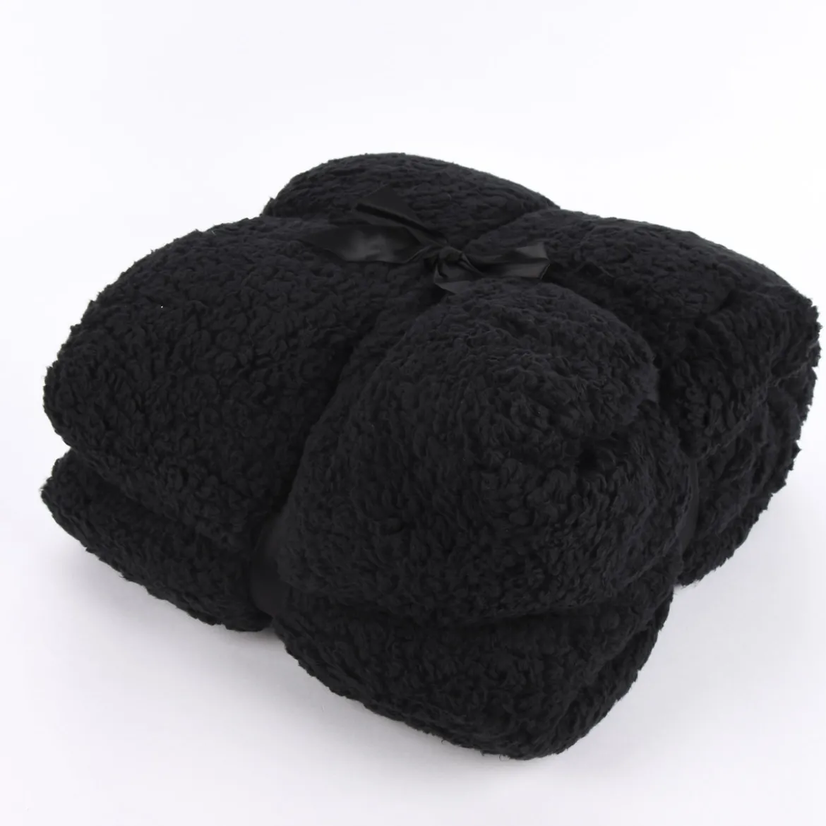 Mikrofaserdecke Kuscheldecke TEDDY schwarz 150x200cm