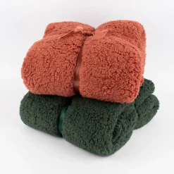 Mikrofaserdecke Kuscheldecke TEDDY dunkelgrün 150x200cm