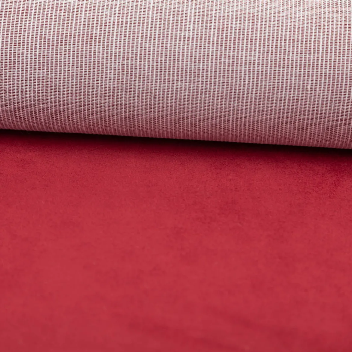Mikrofaser Polsterstoff uni rot 1,40m Breite