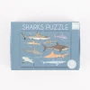 Mini Puzzle Hai 48 Teile Pappe blau 10x7x2,5cm