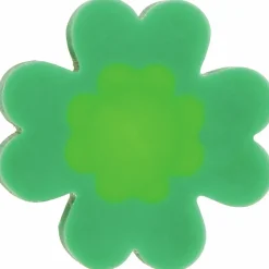 Mini-Radiergummi Kleeblatt neongrün 2,5x2,5x0,7cm von Rico Design