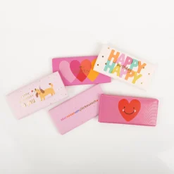 Mini-Schokotafel "abersowasvonglückwunsch" rosa goldveredelt 30g von Grafik Werkstatt
