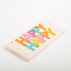 Mini-Schokotafel "Happy Happy Birthday" goldveredelt 30g von Grafik Werkstatt