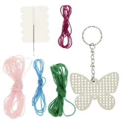 Mini Stick-Set Schmetterling Schlüsselanhänger aus Holz von Rex London